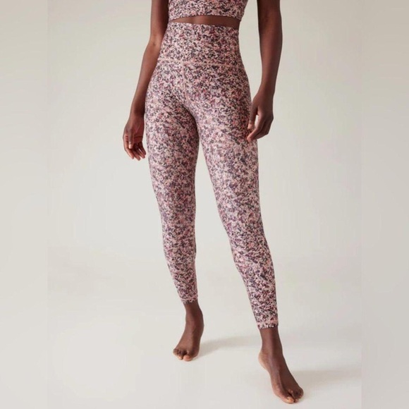 Athleta Pants - Athleta Elation 7/8 Tight Leggings - Multicolored Paint Splatter Pattern Large